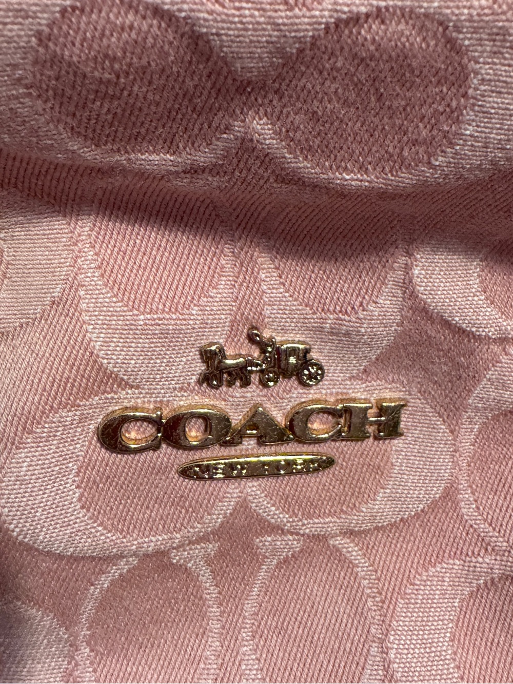 Pink Coach Denim Backpack - Picture 2 of 12